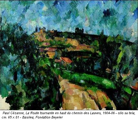 Paul Cézanne, La Route tournante en haut du chemin des Lauves, 1904-06 - olio su tela, cm. 65 x 81 - Basilea, Fondation Beyeler