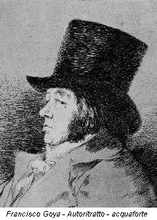 Francisco Goya - Autoritratto - acquaforte