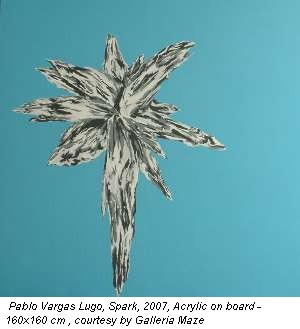 Pablo Vargas Lugo, Spark, 2007, Acrylic on board - 160x160 cm , courtesy by Galleria Maze
