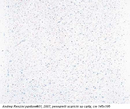 Andrea Renzini pantone#01, 2007, pennarelli scarichi su carta, cm 145x195