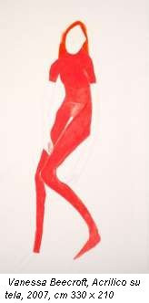 Vanessa Beecroft, Acrilico su tela, 2007, cm 330 x 210
