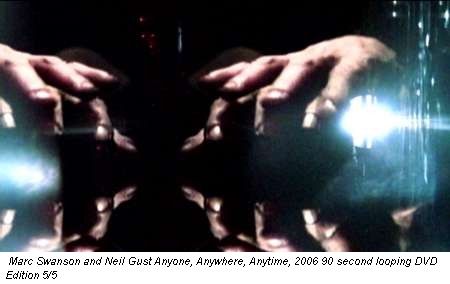 Marc Swanson and Neil Gust Anyone, Anywhere, Anytime, 2006 90 second looping DVD Edition 5/5
