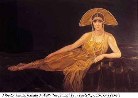 Alberto Martini, Ritratto di Wally Toscanini, 1925 - pastello, Collezione privata