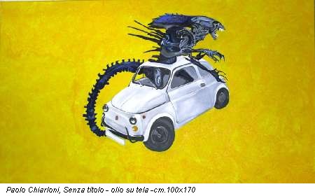 Paolo Chiarloni, Senza titolo - olio su tela -cm.100x170