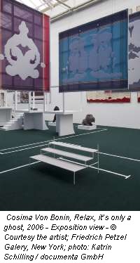 Cosima Von Bonin, Relax, it’s only a ghost, 2006 - Exposition view - © Courtesy the artist; Friedrich Petzel Galery, New York; photo: Katrin Schilling / documenta GmbH
