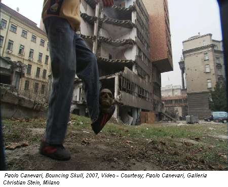 Paolo Canevari, Bouncing Skull, 2007, Video - Courtesy; Paolo Canevari, Galleria Christian Stein, Milano