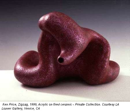 Ken Price, Zigzag, 1999, Acrylic on fired ceramic - Private Collection. Courtesy LA Louver Gallery, Venice, CA