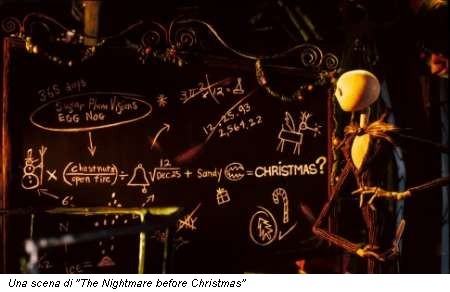 Una scena di "The Nightmare before Christmas"