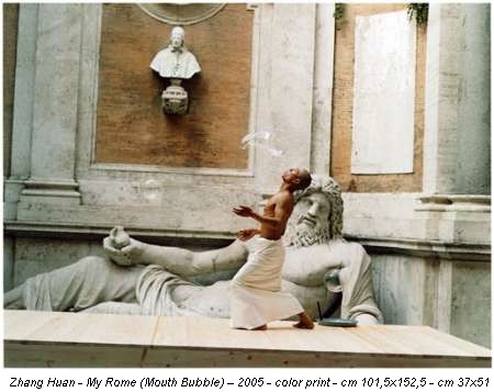 Zhang Huan - My Rome (Mouth Bubble) - 2005 - color print - cm 101,5x152,5 - cm 37x51