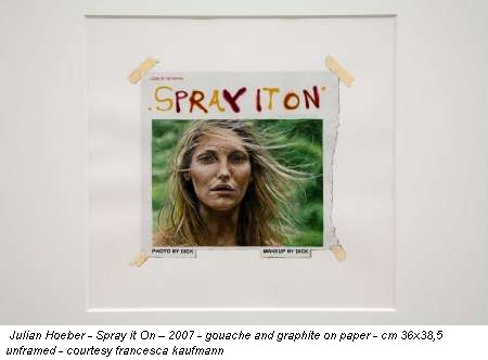 Julian Hoeber - Spray it On - 2007 - gouache and graphite on paper - cm 36x38,5 unframed - courtesy francesca kaufmann