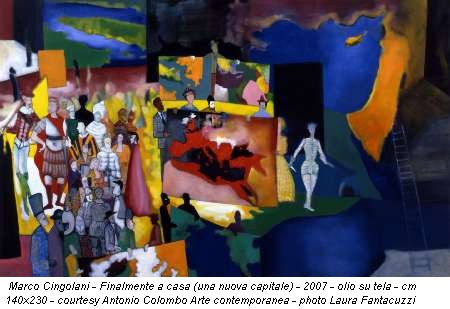 Marco Cingolani - Finalmente a casa (una nuova capitale) - 2007 - olio su tela - cm 140x230 - courtesy Antonio Colombo Arte contemporanea - photo Laura Fantacuzzi