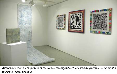 Alterazioni Video - Night talk of the forbidden city #2 - 2007 - veduta parziale della mostra da Fabio Paris, Brescia