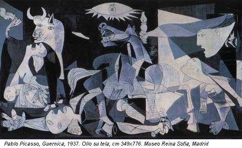 Pablo Picasso, Guernica, 1937. Olio su tela, cm 349x776. Museo Reina Sofia, Madrid