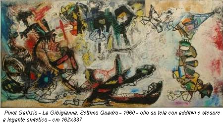 Pinot Gallizio - La Gibigianna. Settimo Quadro - 1960 - olio su tela con additivi e stesure a legante sintetico - cm 162x337