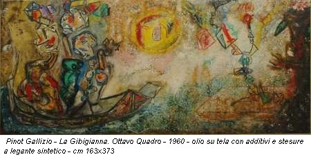 Pinot Gallizio - La Gibigianna. Ottavo Quadro - 1960 - olio su tela con additivi e stesure a legante sintetico - cm 163x373