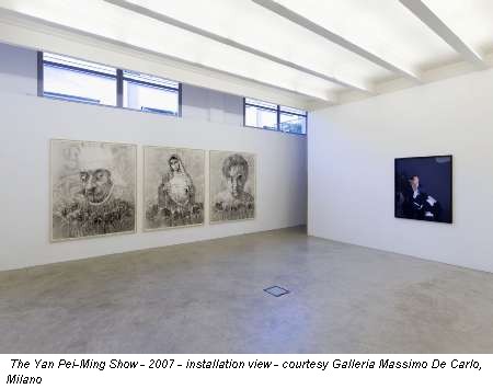 The Yan Pei-Ming Show - 2007 - installation view - courtesy Galleria Massimo De Carlo, Milano