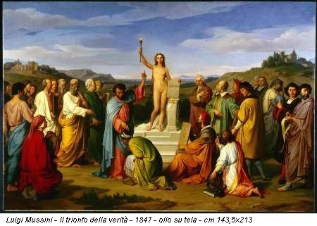 Luigi Mussini - Il trionfo della verità - 1847 - olio su tela - cm 143,5x213