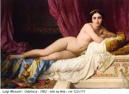 Luigi Mussini - Odalisca - 1862 - olio su tela - cm 122x171