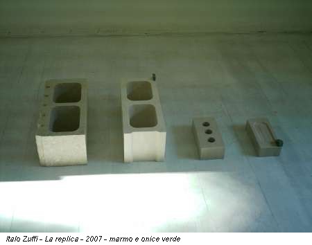 Italo Zuffi - La replica - 2007 - marmo e onice verde