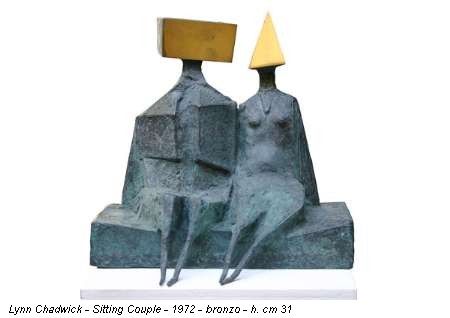 Lynn Chadwick - Sitting Couple - 1972 - bronzo - h. cm 31