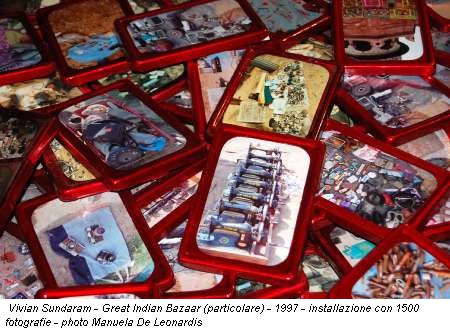Vivian Sundaram - Great Indian Bazaar (particolare) - 1997 - installazione con 1500 fotografie - photo Manuela De Leonardis