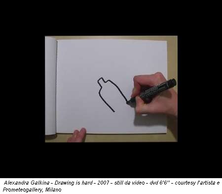 Alexandra Galkina - Drawing is hard - 2007 - still da video - dvd 6’6’’ - courtesy l’artista e Prometeogallery, Milano