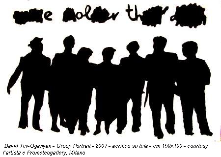 David Ter-Oganyan - Group Portrait - 2007 - acrilico su tela - cm 150x100 - courtesy l'artista e Prometeogallery, Milano