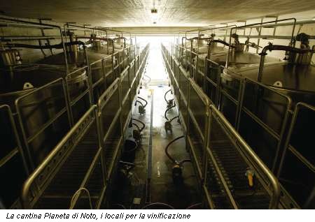 La cantina Planeta di Noto, i locali per la vinificazione