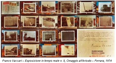 Franco Vaccari - Esposizione in tempo reale n. 8, Omaggio all'Ariosto - Ferrara, 1974