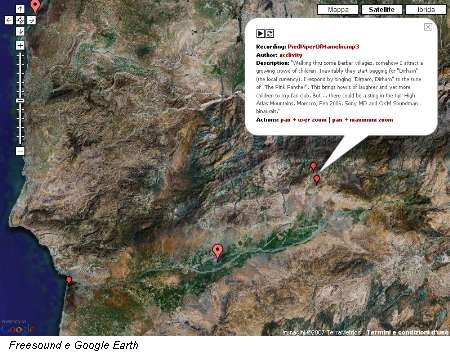 Freesound e Google Earth