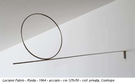 Luciano Fabro - Ruota - 1964 - acciaio - cm 125x50 - coll. privata, Codroipo