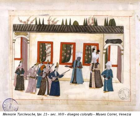 Memorie Turchesche, tav. 23 - sec. XVII - disegno colorato - Museo Correr, Venezia