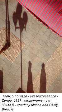Franco Fontana - Presenzassenza - Zurigo, 1981 - cibachrome - cm 30x44,5 - courtesy Museo Ken Damy, Brescia