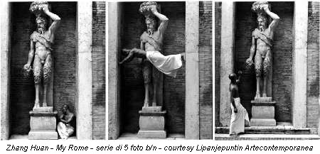 Zhang Huan - My Rome - serie di 5 foto b/n - courtesy Lipanjepuntin Artecontemporanea