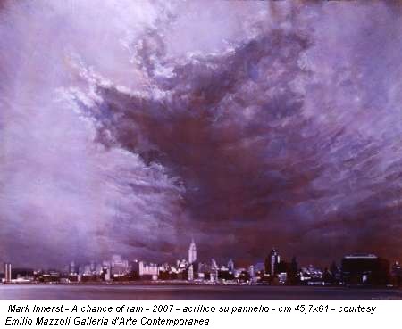 Mark Innerst - A chance of rain - 2007 - acrilico su pannello - cm 45,7x61 - courtesy Emilio Mazzoli Galleria d'Arte Contemporanea