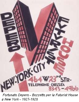 Fortunato Depero - Bozzetto per la Futurist House a New York - 1927-1928