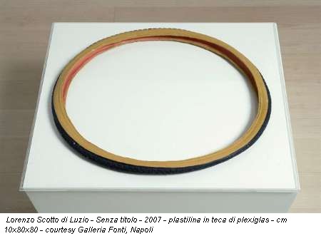 Lorenzo Scotto di Luzio - Senza titolo - 2007 - plastilina in teca di plexiglas - cm 10x80x80 - courtesy Galleria Fonti, Napoli