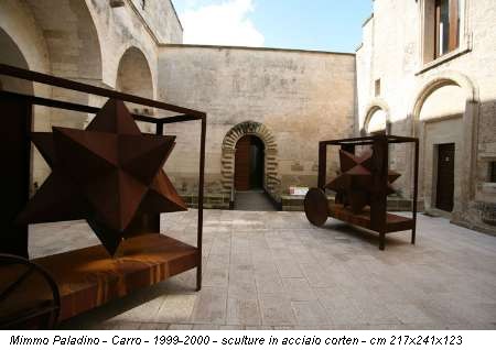 Mimmo Paladino - Carro - 1999-2000 - sculture in acciaio corten - cm 217x241x123