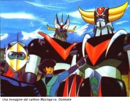 Una immagine dal cartoon Mazinga vs. Goldrake