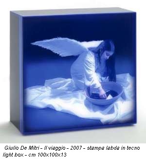 Giulio De Mitri - Il viaggio - 2007 - stampa labda in tecno light box - cm 100x100x13
