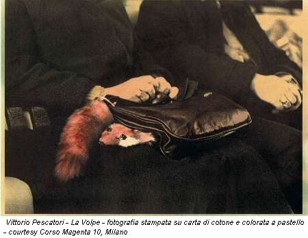 Vittorio Pescatori - La Volpe - fotografia stampata su carta di cotone e colorata a pastello - courtesy Corso Magenta 10, Milano