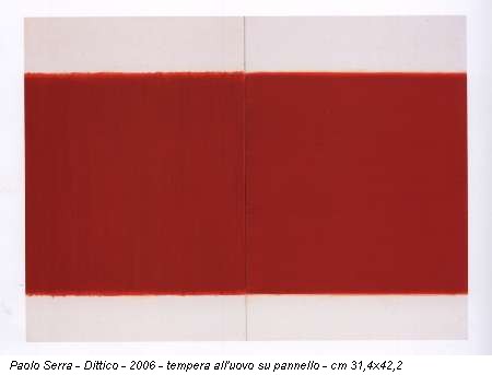 Paolo Serra - Dittico - 2006 - tempera all'uovo su pannello - cm 31,4x42,2