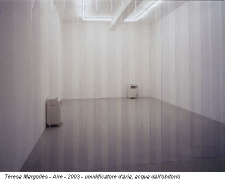 Teresa Margolles - Aire - 2003 - umidificatore d'aria, acqua dall'obitorio