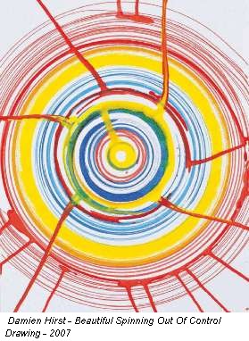 Damien Hirst - Beautiful Spinning Out Of Control Drawing - 2007