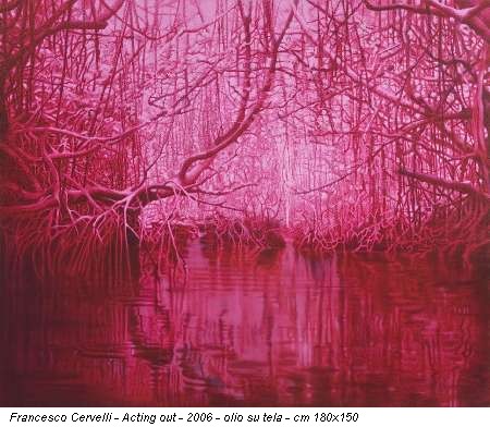Francesco Cervelli - Acting out - 2006 - olio su tela - cm 180x150