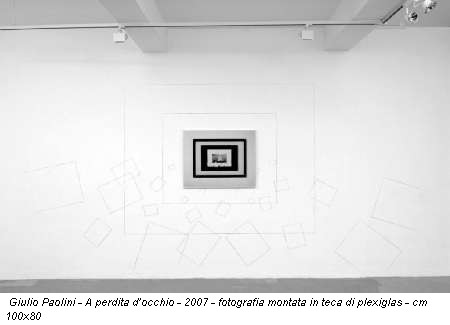 Giulio Paolini - A perdita d'occhio - 2007 - fotografia montata in teca di plexiglas - cm 100x80