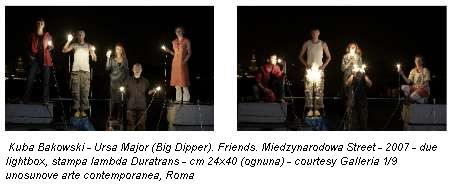 Kuba Bakowski - Ursa Major (Big Dipper). Friends. Miedzynarodowa Street - 2007 - due lightbox, stampa lambda Duratrans - cm 24x40 (ognuna) - courtesy Galleria 1/9 unosunove arte contemporanea, Roma