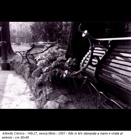 Alberto Clerico - 148-27, senza titolo - 2007 - foto in b/n stampata a mano e virata al selenio - cm 30x40