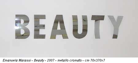 Emanuela Marassi - Beauty - 2007 - metallo cromato - cm 70x370x7