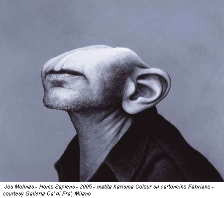 José Molinas - Homo Sapiens - 2005 - matita Karisma Colour su cartoncino Fabriano - courtesy Galleria Ca' di Fra', Milano